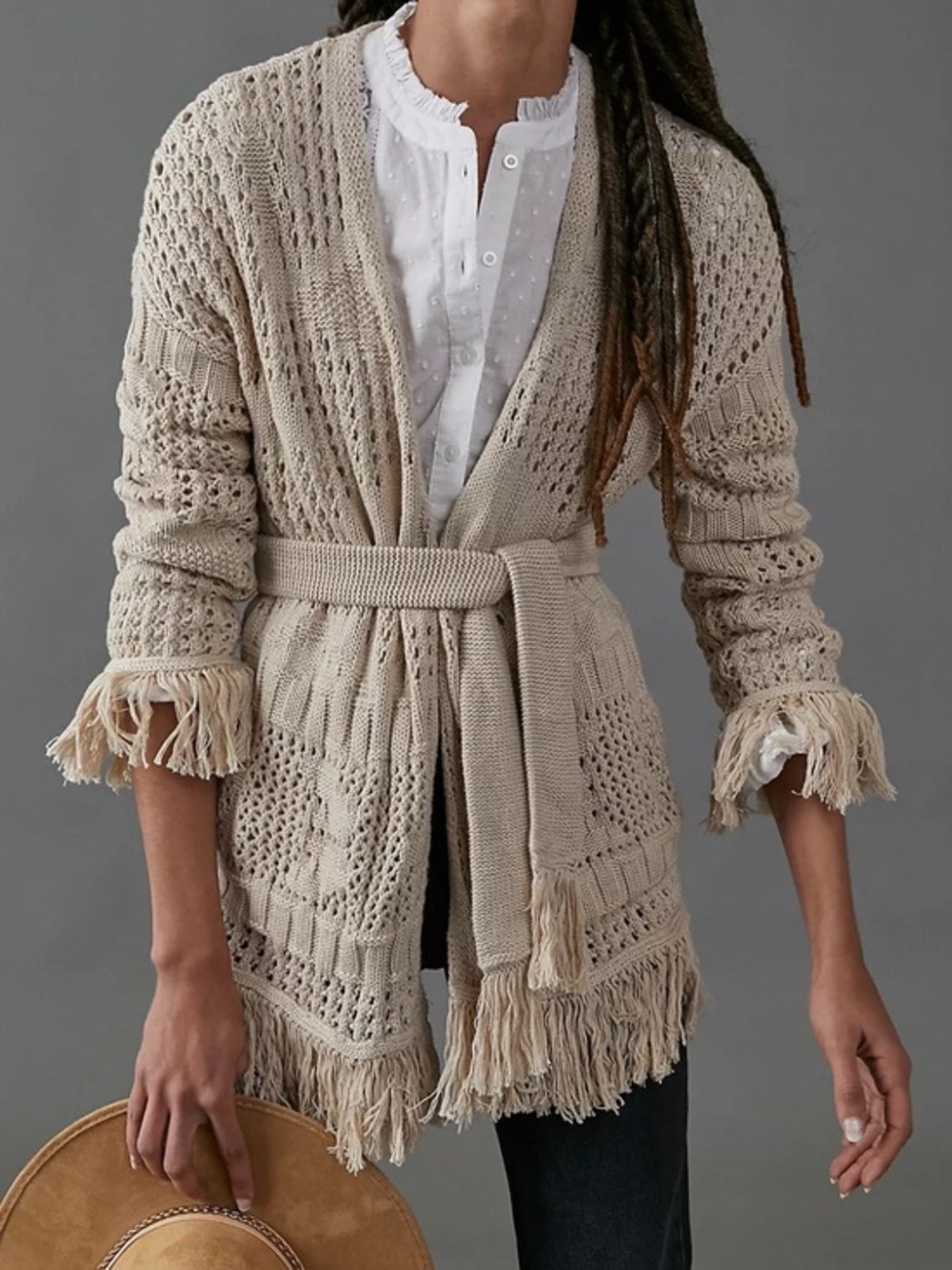 Anthropologie MISA Los Angeles Remi Fringed Cardigan🔥🔥New WithOUT Tags🔥🔥Sz Large